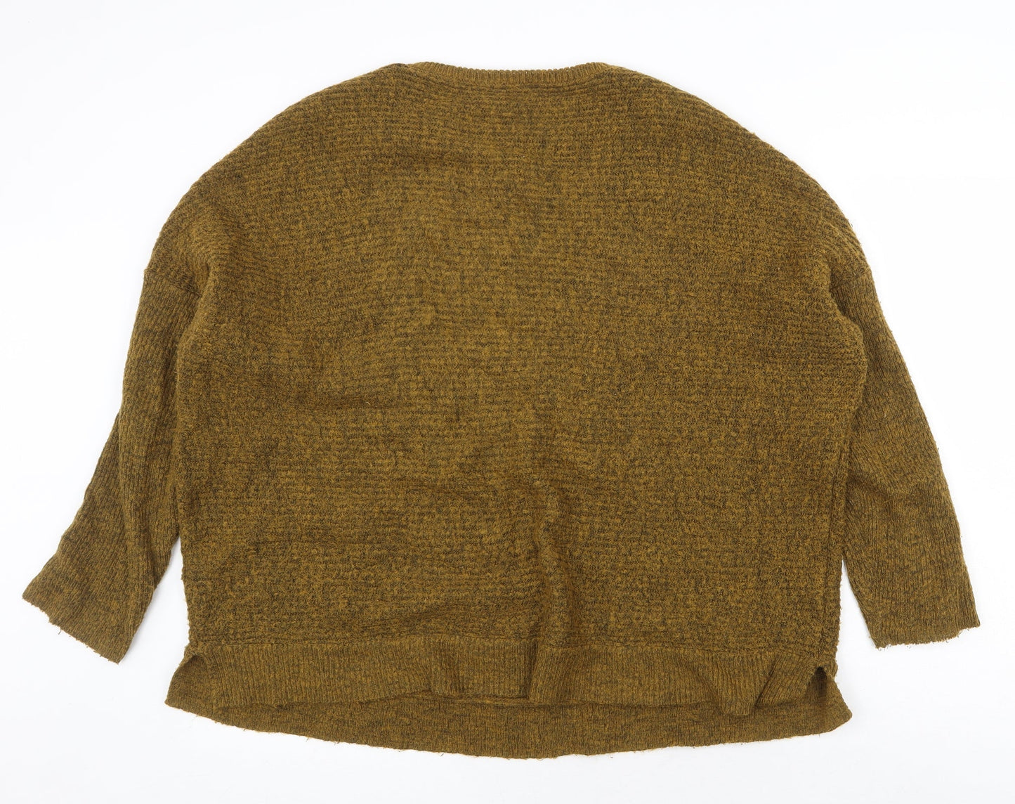 New Look Womens Yellow Round Neck Acrylic Pullover Jumper Size S