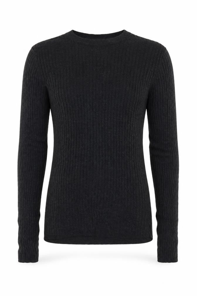 H&M Womens Black Scoop Neck Acrylic Pullover Jumper Size XS - Ribbed