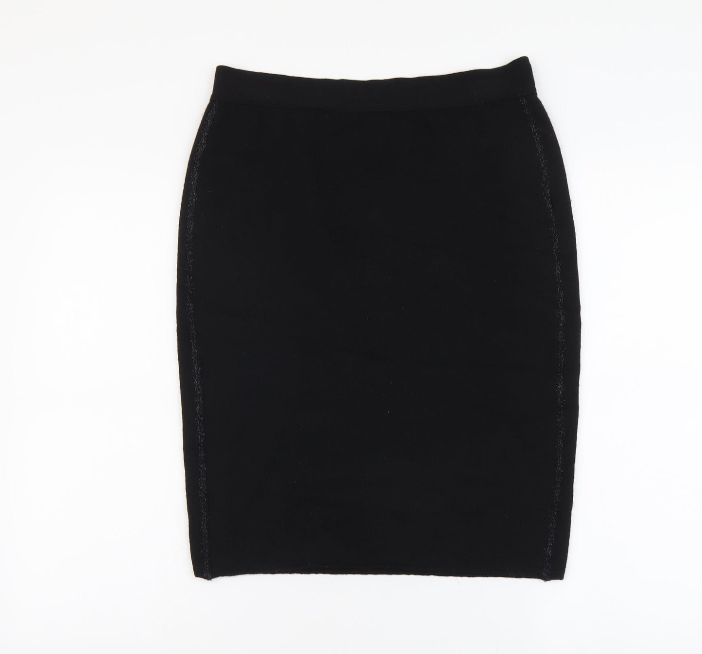 LUCIA Womens Black Acrylic Straight & Pencil Skirt Size M