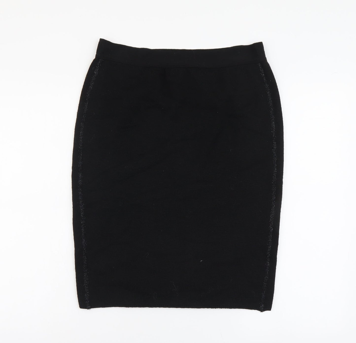 LUCIA Womens Black Acrylic Straight & Pencil Skirt Size M