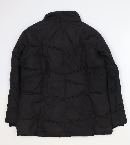 Avenue Womens Black Jacket Size S Zip