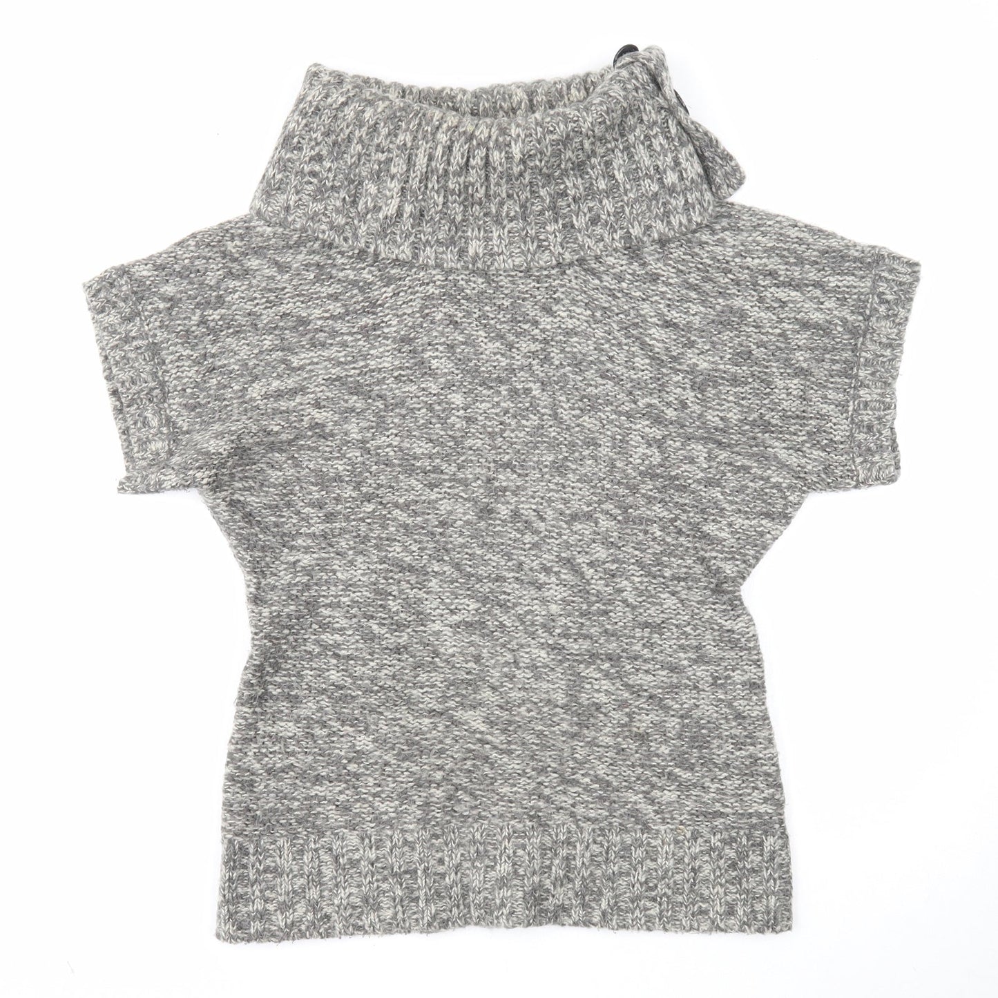 Like love Womens Grey Roll Neck Acrylic Pullover Jumper Size M