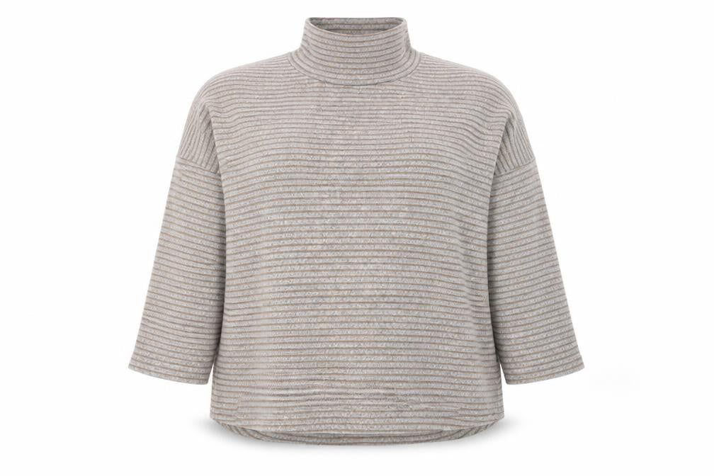 Marks and Spencer Womens Grey Mock Neck Polyester Pullover Jumper Size 16