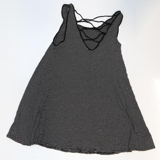 Heart Hips Womens Multicoloured Striped Rayon Trapeze & Swing Size S Scoop Neck Pullover