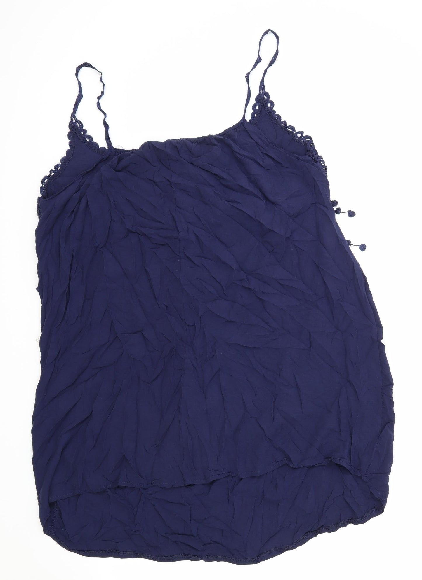 Preworn Womens Blue Cotton Basic Tank One Size Round Neck - Size 5XL