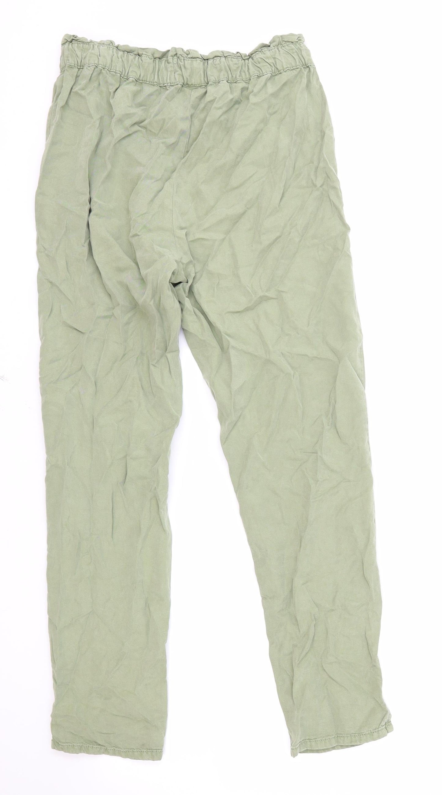 Promod Womens Green Viscose Trousers Size 4 Regular