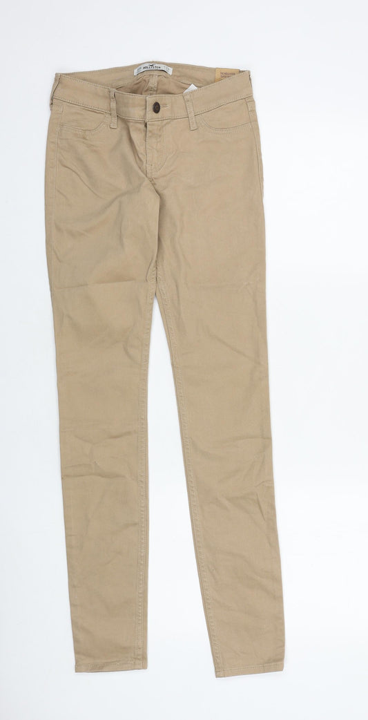 Hollister Womens Brown Cotton Skinny Jeans Size 23 in L31 in Regular Zip