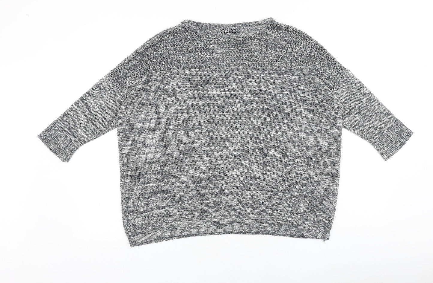 Wallis Womens Grey Round Neck Polyester Pullover Jumper Size M