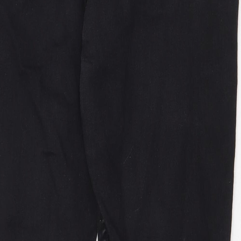 H&M Womens Black Cotton Skinny Jeans Size 12 Regular Zip