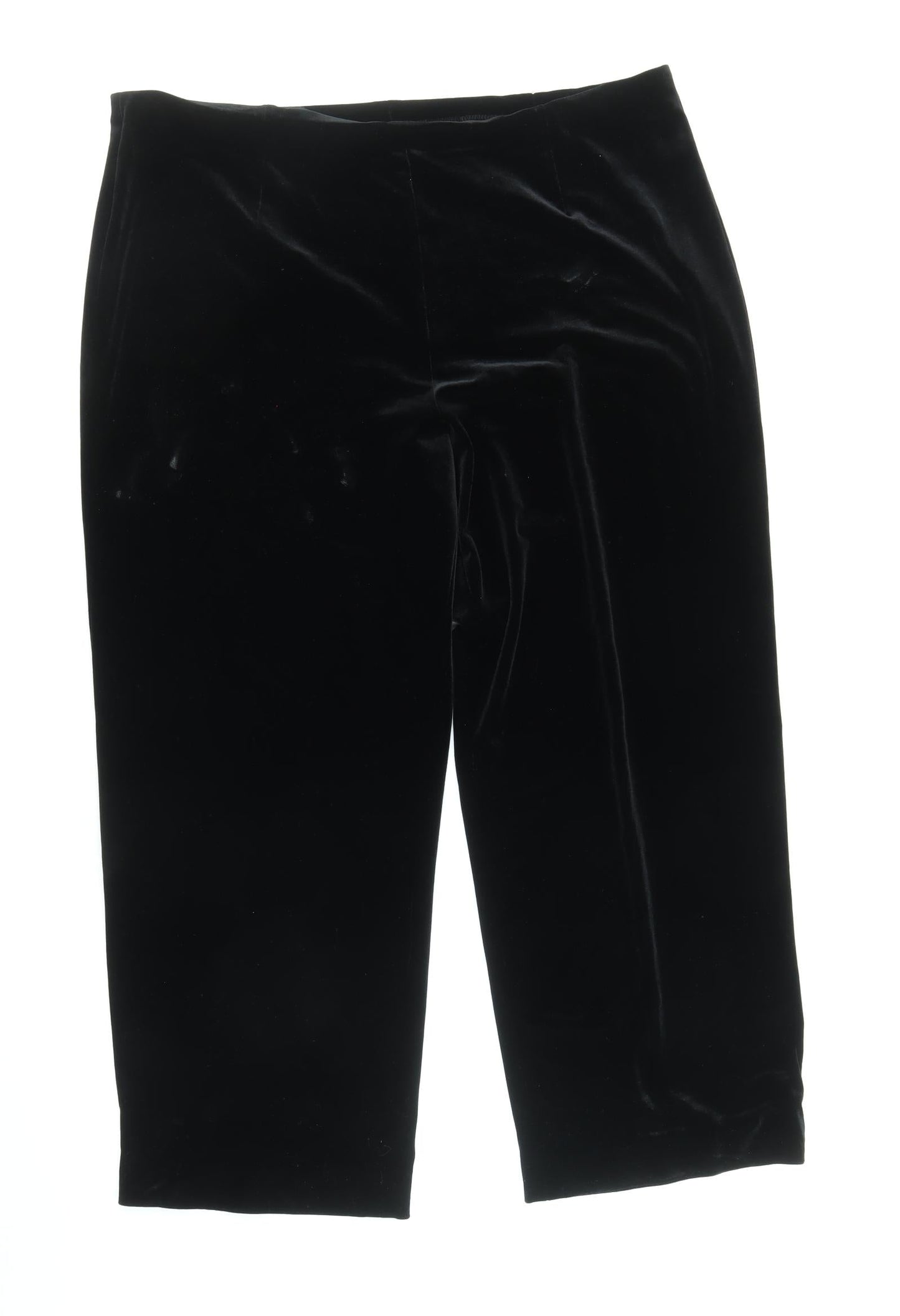 Special Occasions Womens Black Polyester Cropped Trousers Size 16 Regular