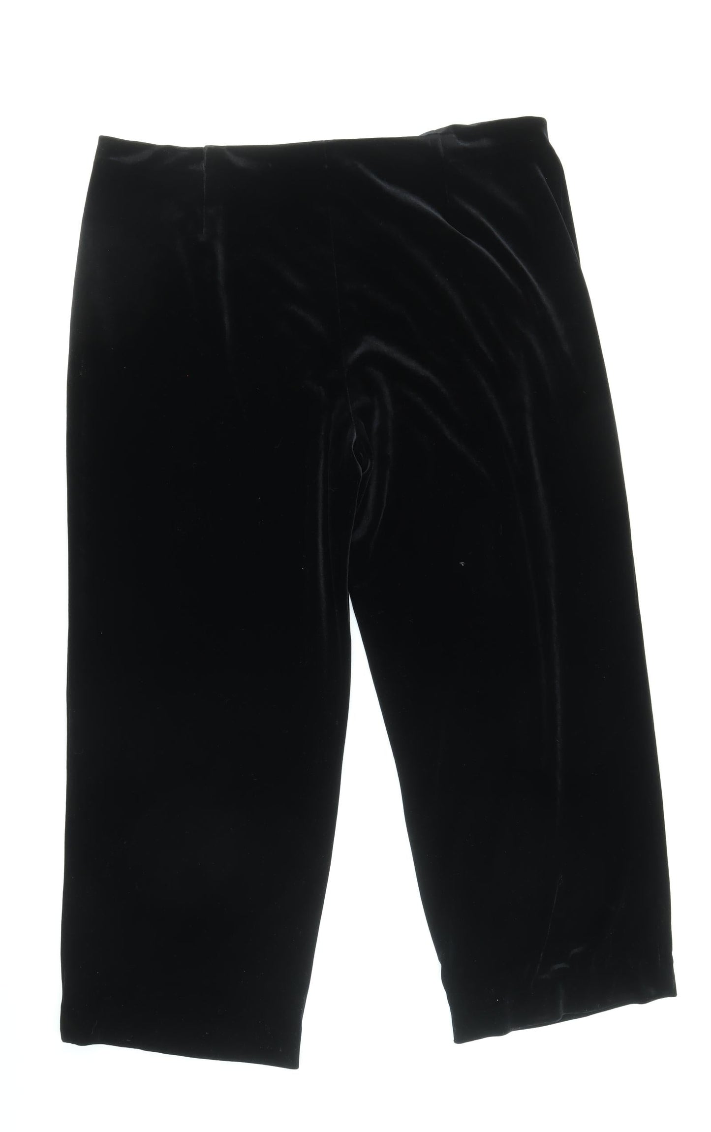 Special Occasions Womens Black Polyester Cropped Trousers Size 16 Regular