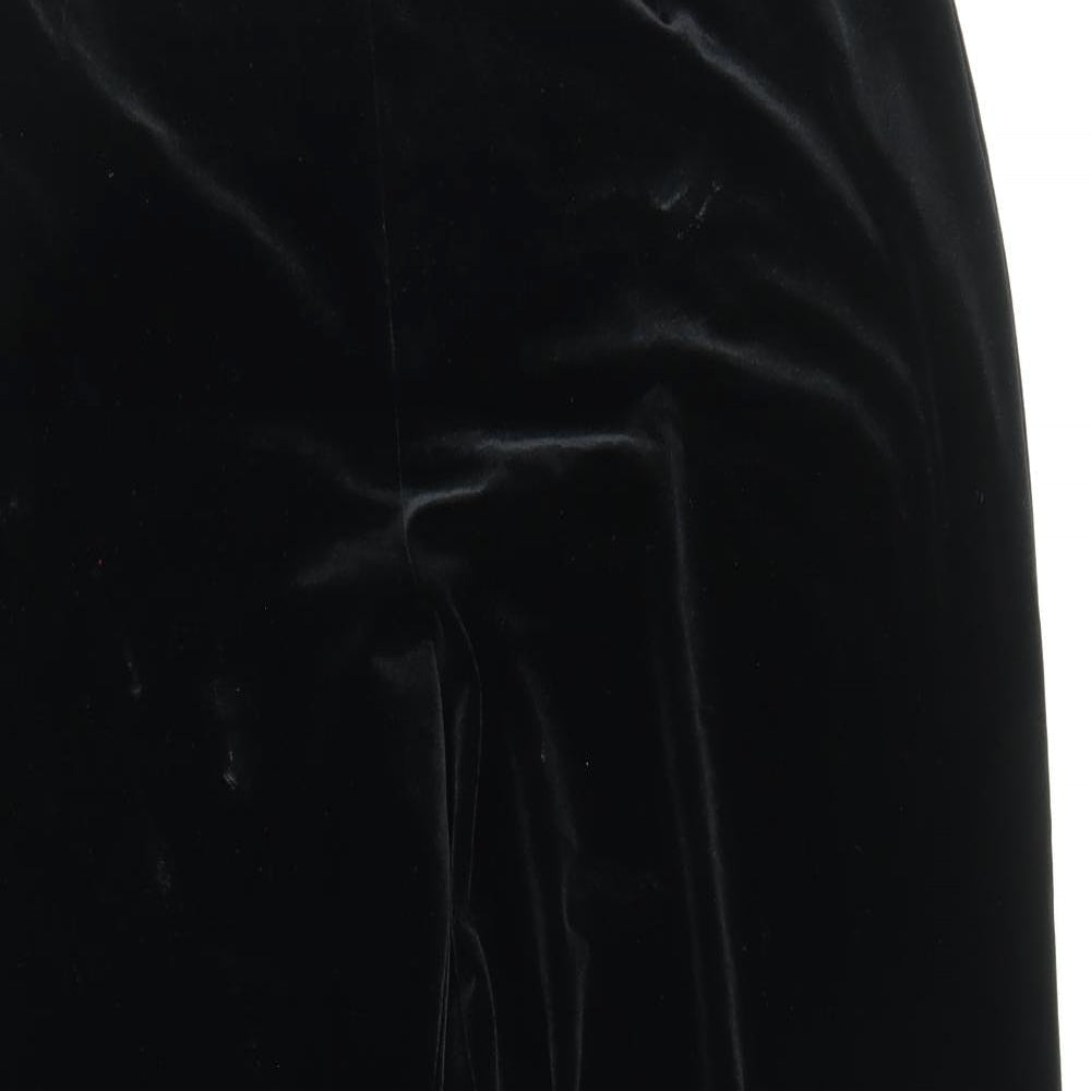 Special Occasions Womens Black Polyester Cropped Trousers Size 16 Regular