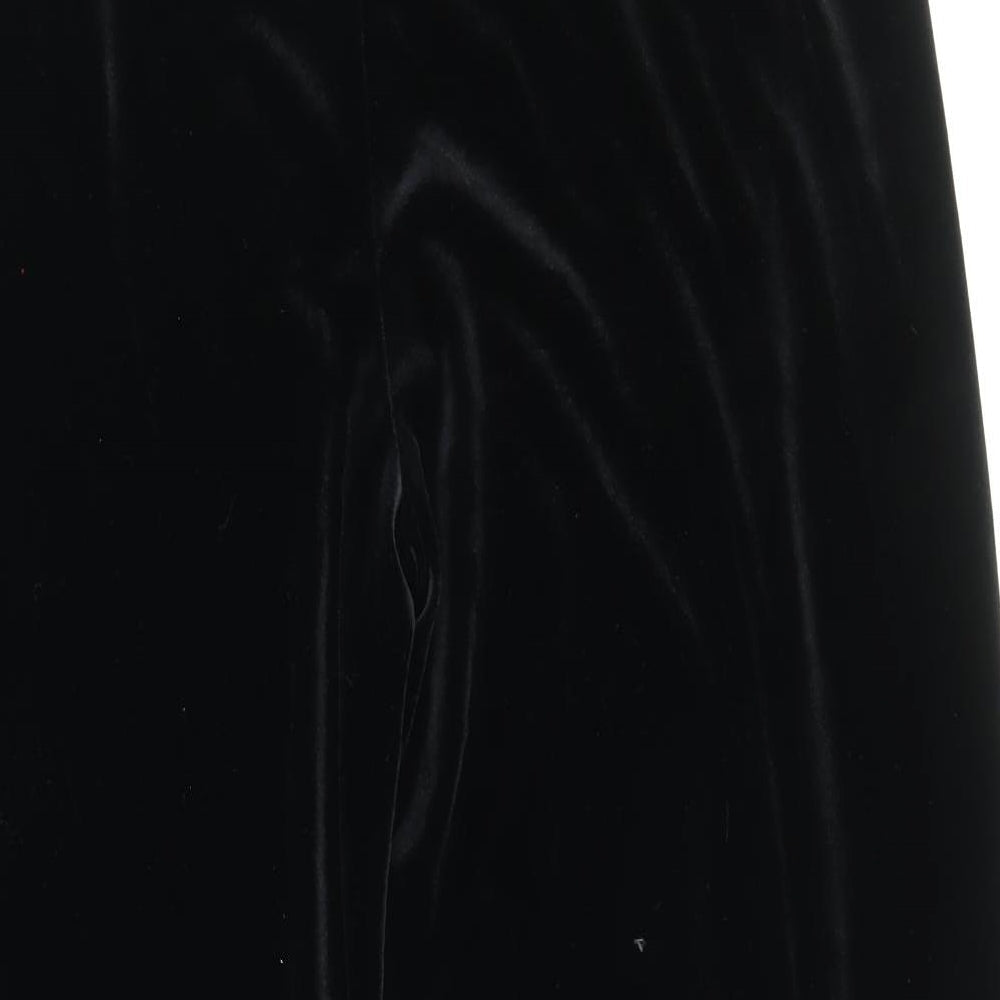 Special Occasions Womens Black Polyester Cropped Trousers Size 16 Regular