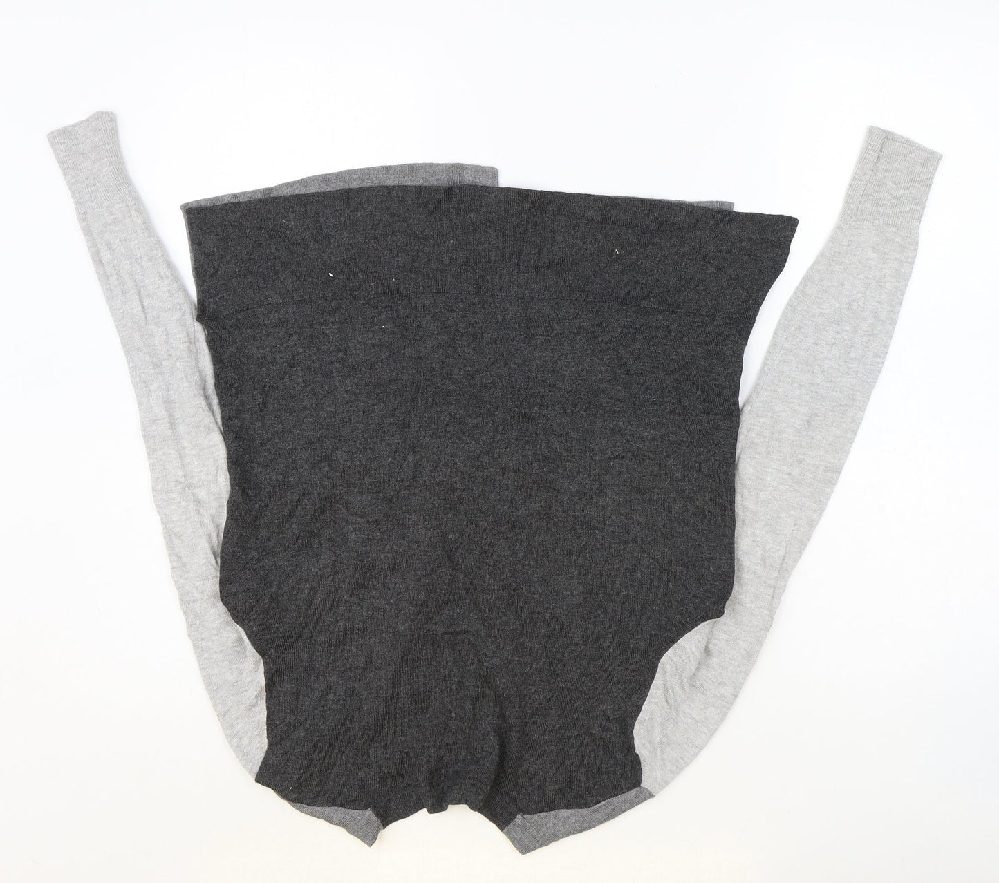 Marks and Spencer Womens Grey V-Neck Viscose Cardigan Jumper Size 10