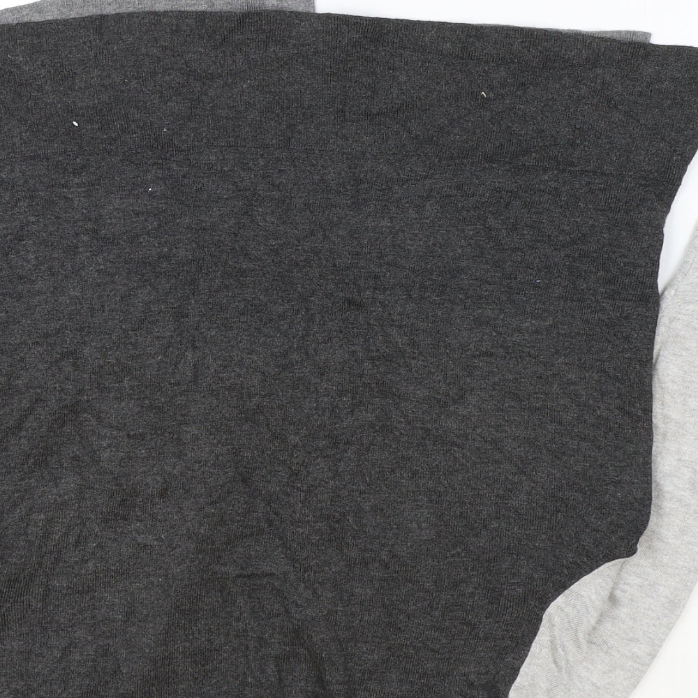 Marks and Spencer Womens Grey V-Neck Viscose Cardigan Jumper Size 10