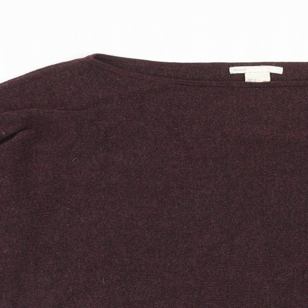 H&M Womens Purple Round Neck Polyester Pullover Jumper Size S