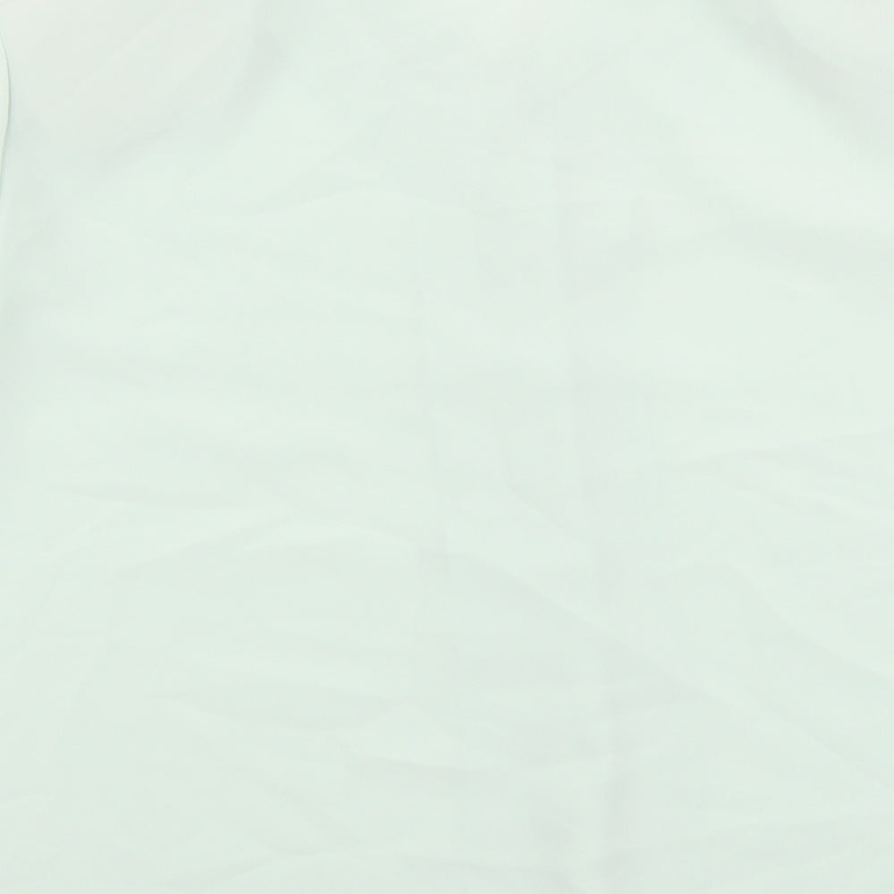 Tiffany Womens Green Polyester Basic Button-Up Size 20 V-Neck