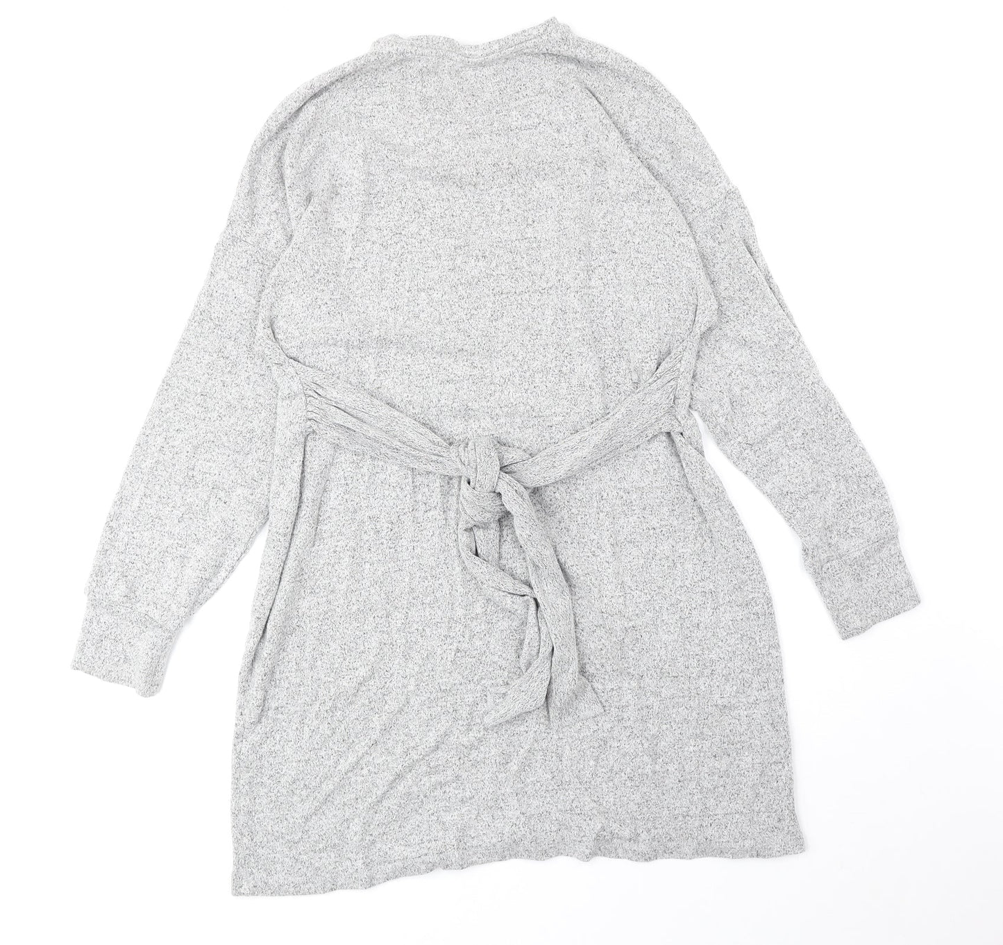 Topshop Womens Grey Round Neck Viscose Pullover Jumper Size 12