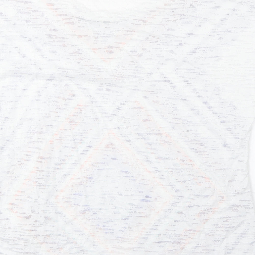 Marks and Spencer Womens Multicoloured Geometric Cotton Basic Blouse Size 10 Round Neck