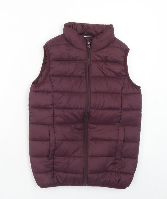 Essentiel Girls Purple Gilet Jacket Size 12 Years Zip