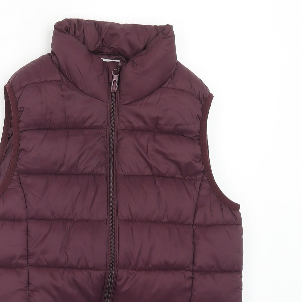 Essentiel Girls Purple Gilet Jacket Size 12 Years Zip