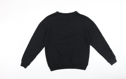 Primark Womens Black Cotton Pullover Sweatshirt Size 2XS Pullover - We're All One with the Earth