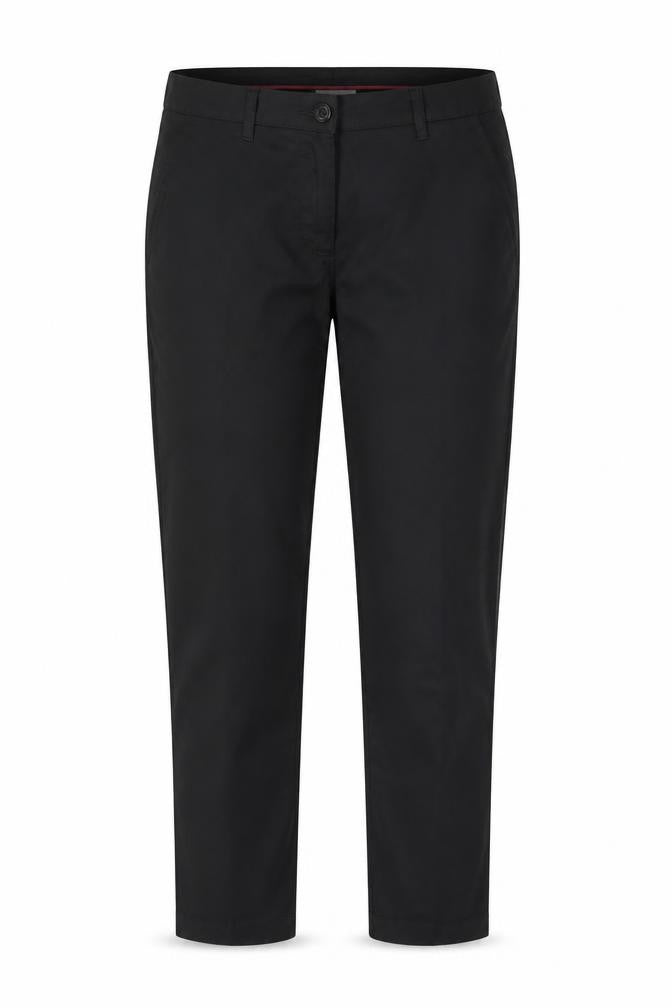 Henbury Womens Black Cotton Dress Pants Trousers Size 12 L30 in Regular Zip