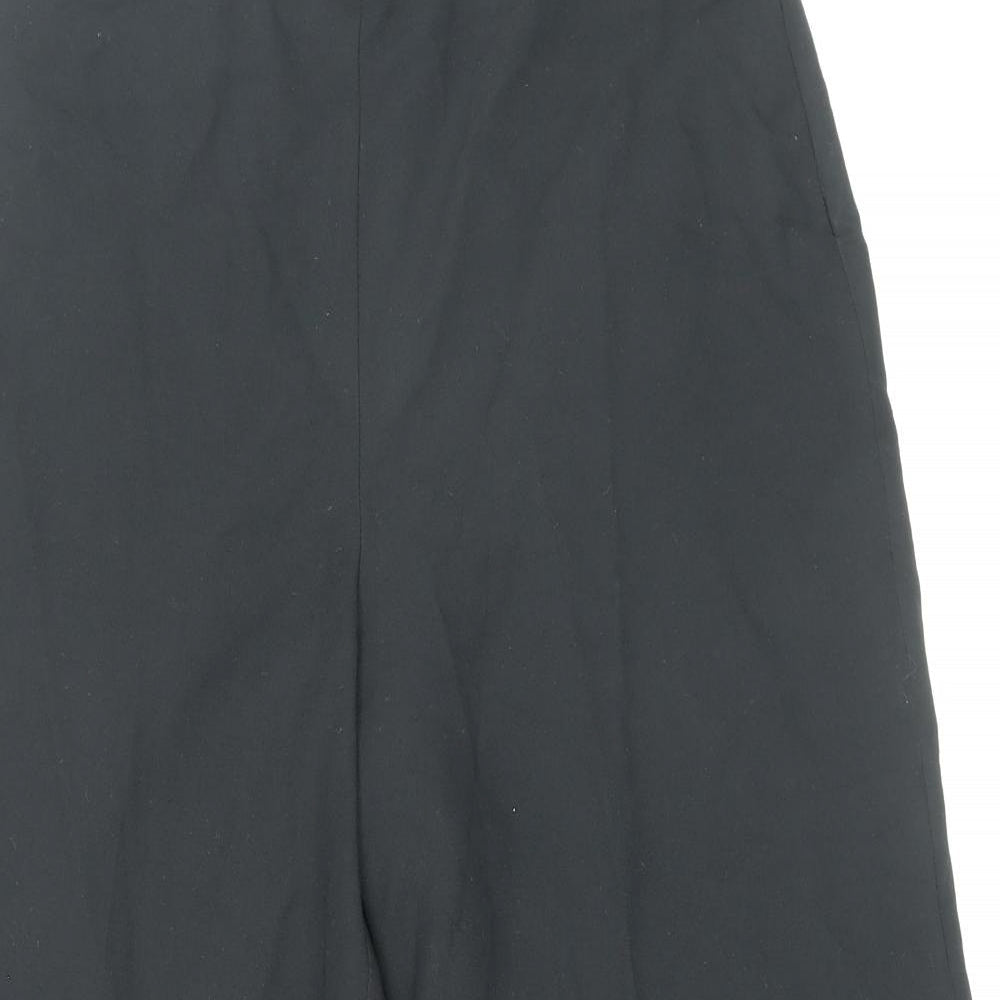 Miss Selfridge Womens Black Polyester Capri Trousers Size 8 Regular Zip