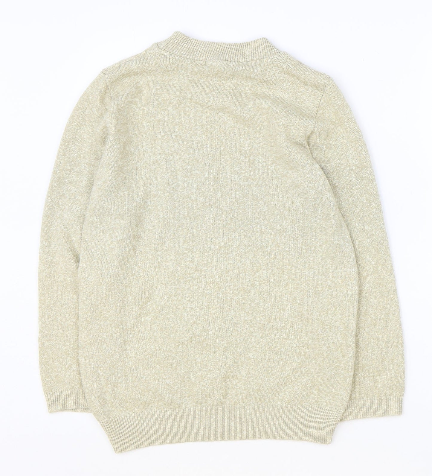 Monique Girls Beige Mock Neck Acrylic Pullover Jumper Size L Pullover