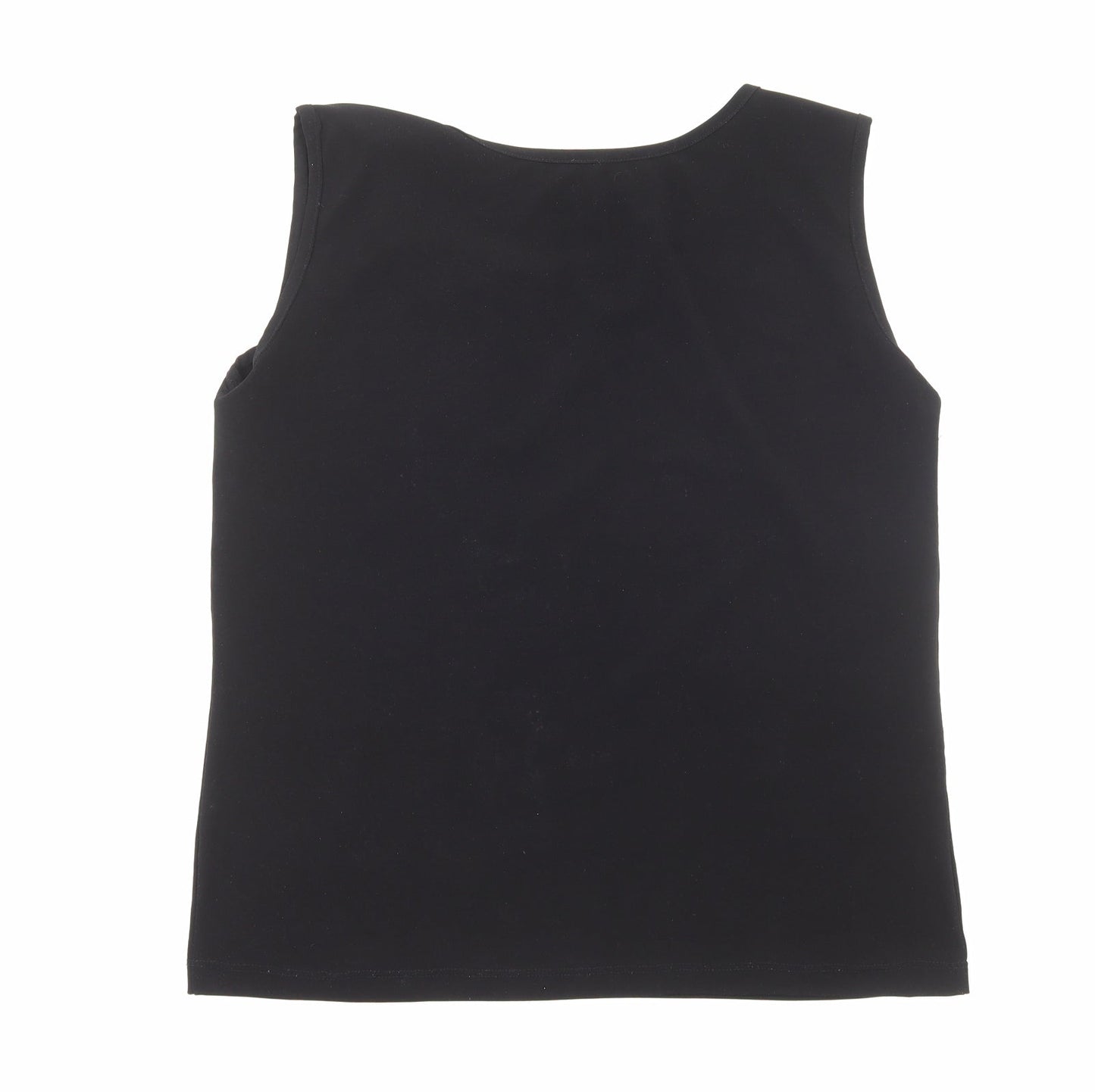Preworn Womens Black Polyester Basic Tank Size L Boat Neck