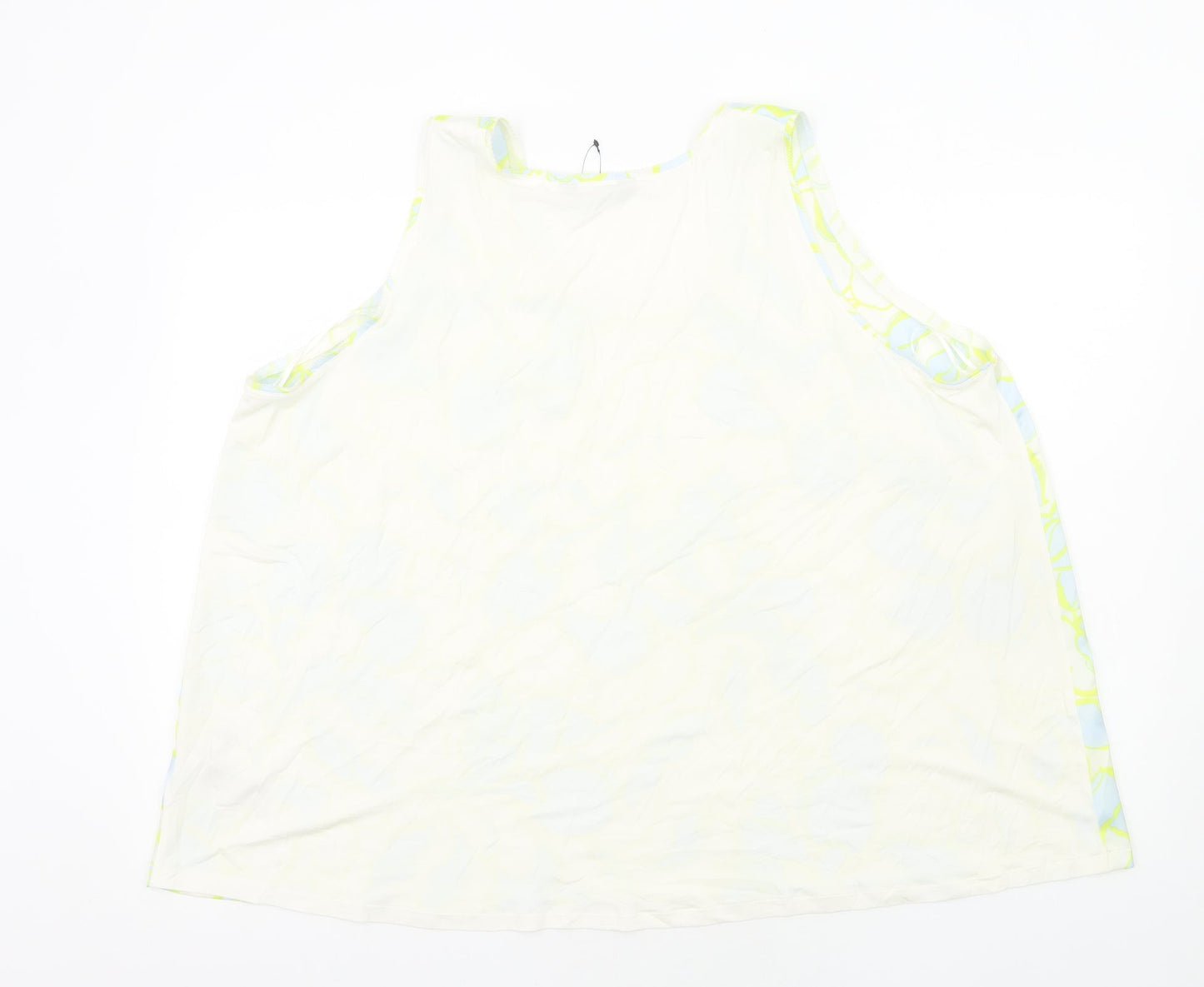 Marks and Spencer Womens Multicoloured Geometric Polyester Basic Tank Size 24 Round Neck