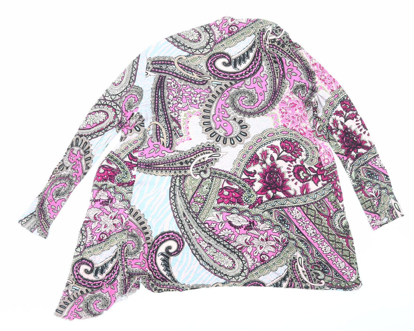 Your Style Womens Multicoloured Geometric Kimono Jacket Size M