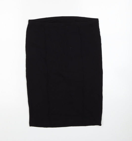Mama-licious Womens Black Viscose Straight & Pencil Skirt Size M