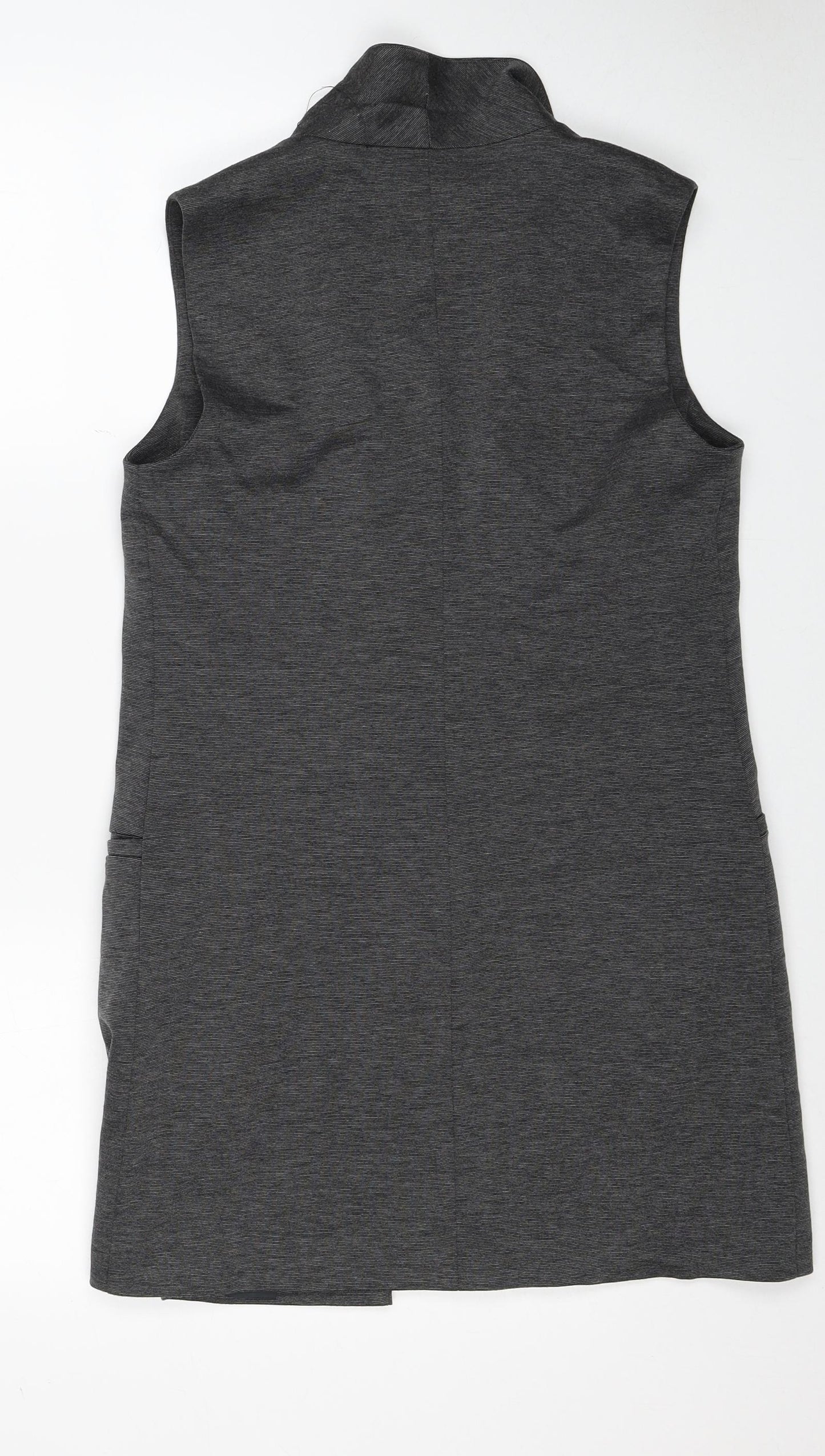 Miss Selfridge Womens Grey Gilet Jacket Size 8 - Longline