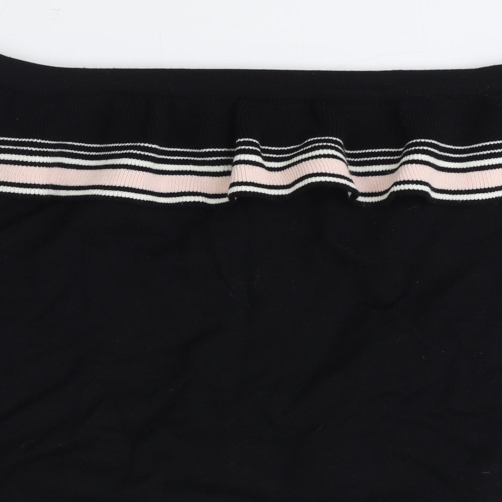 Preworn Womens Black Boat Neck Acrylic Pullover Jumper Size M