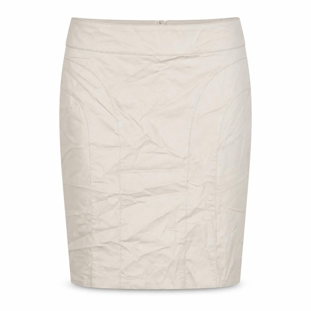 H&M Womens Gold Cotton Straight & Pencil Skirt Size 12 Zip