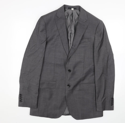 Marks and Spencer Mens Grey Polyester Jacket Blazer Size 38 Regular