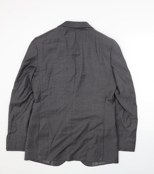 Marks and Spencer Mens Grey Polyester Jacket Blazer Size 38 Regular