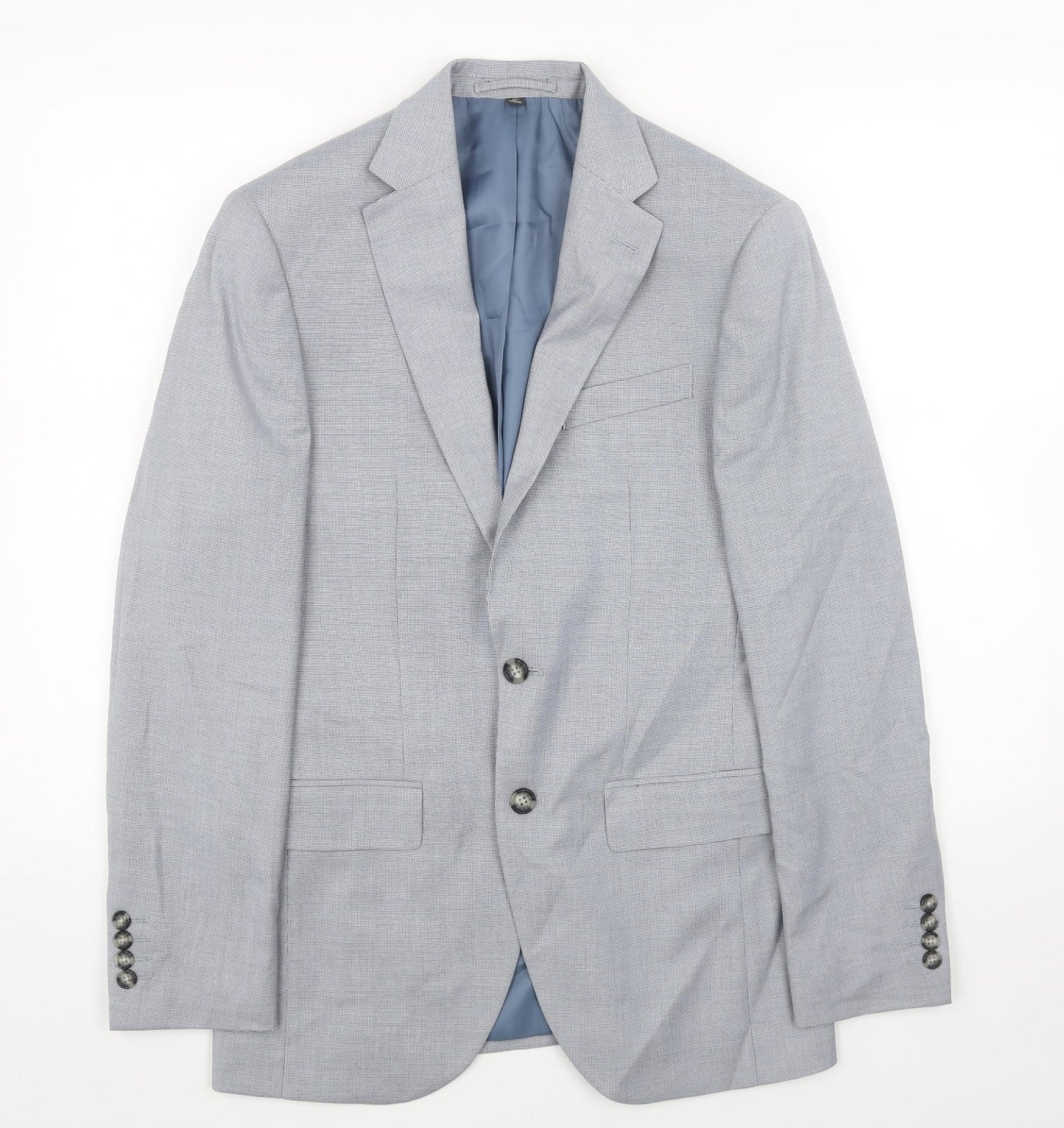 Marks and Spencer Mens Blue Polyester Jacket Blazer Size 36 Regular
