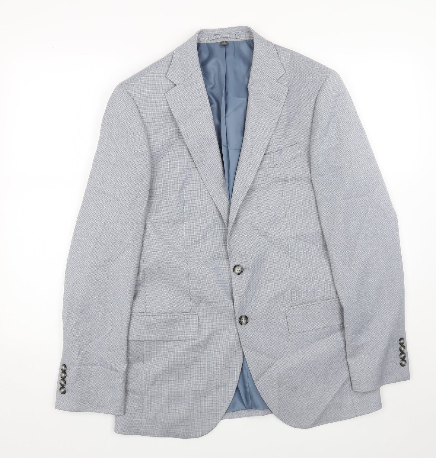 Marks and Spencer Mens Blue Viscose Jacket Blazer Size 38 Regular