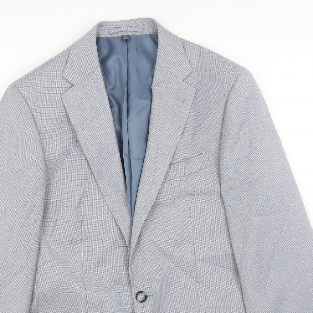 Marks and Spencer Mens Blue Viscose Jacket Blazer Size 38 Regular