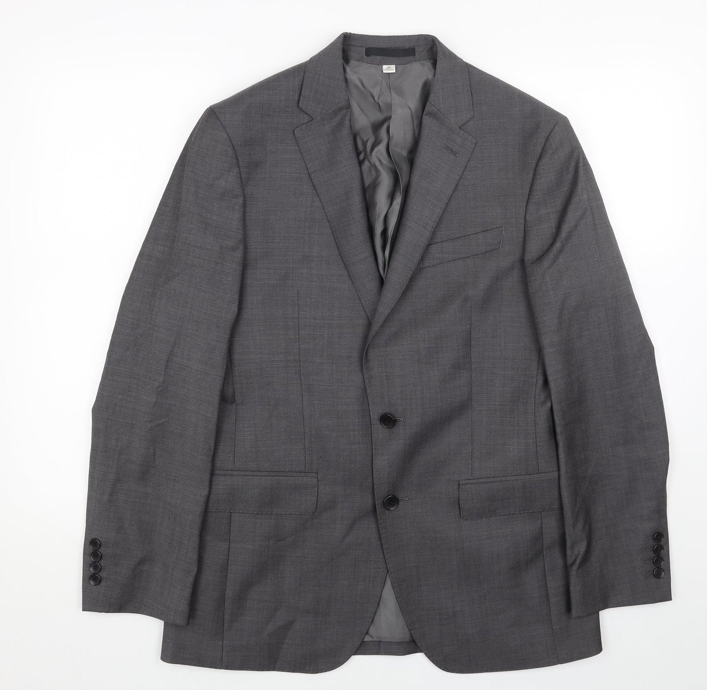 Marks and Spencer Mens Grey Viscose Jacket Blazer Size 38 Regular