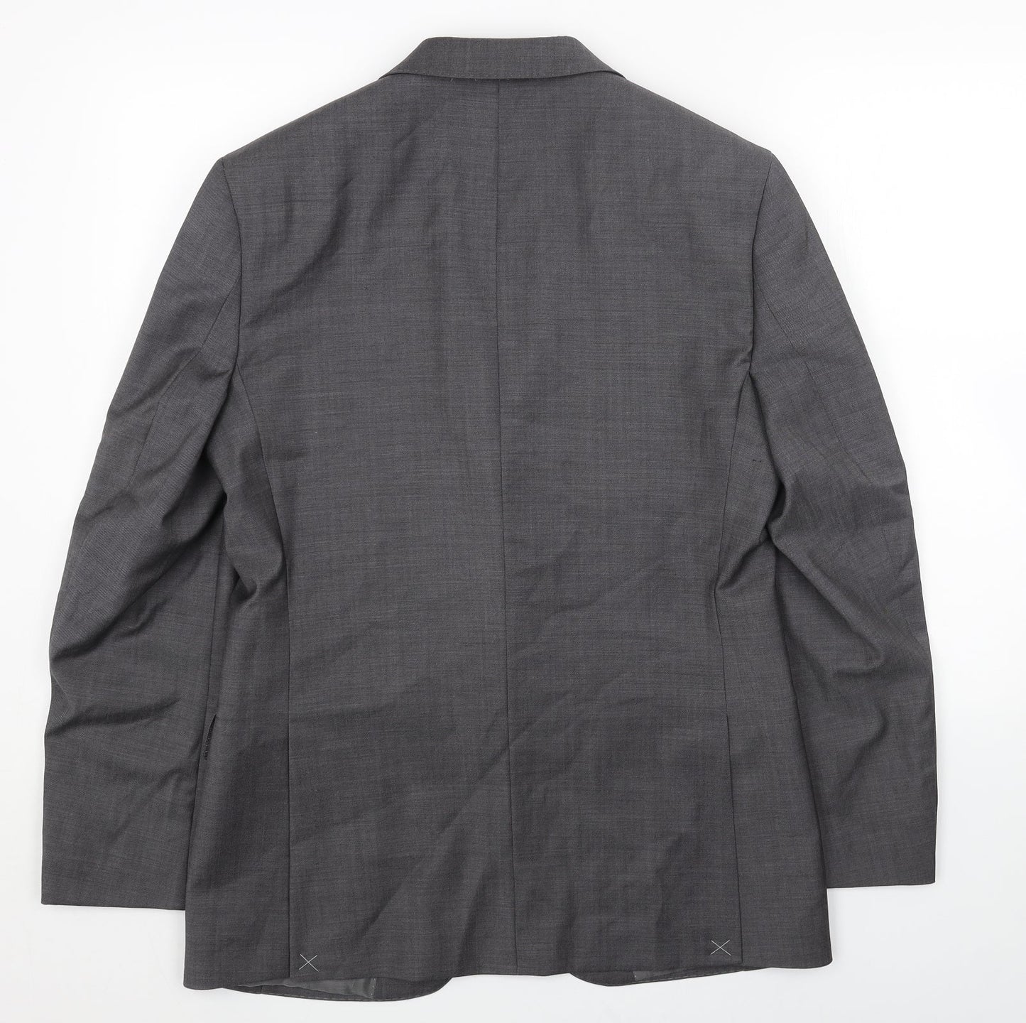 Marks and Spencer Mens Grey Viscose Jacket Blazer Size 38 Regular