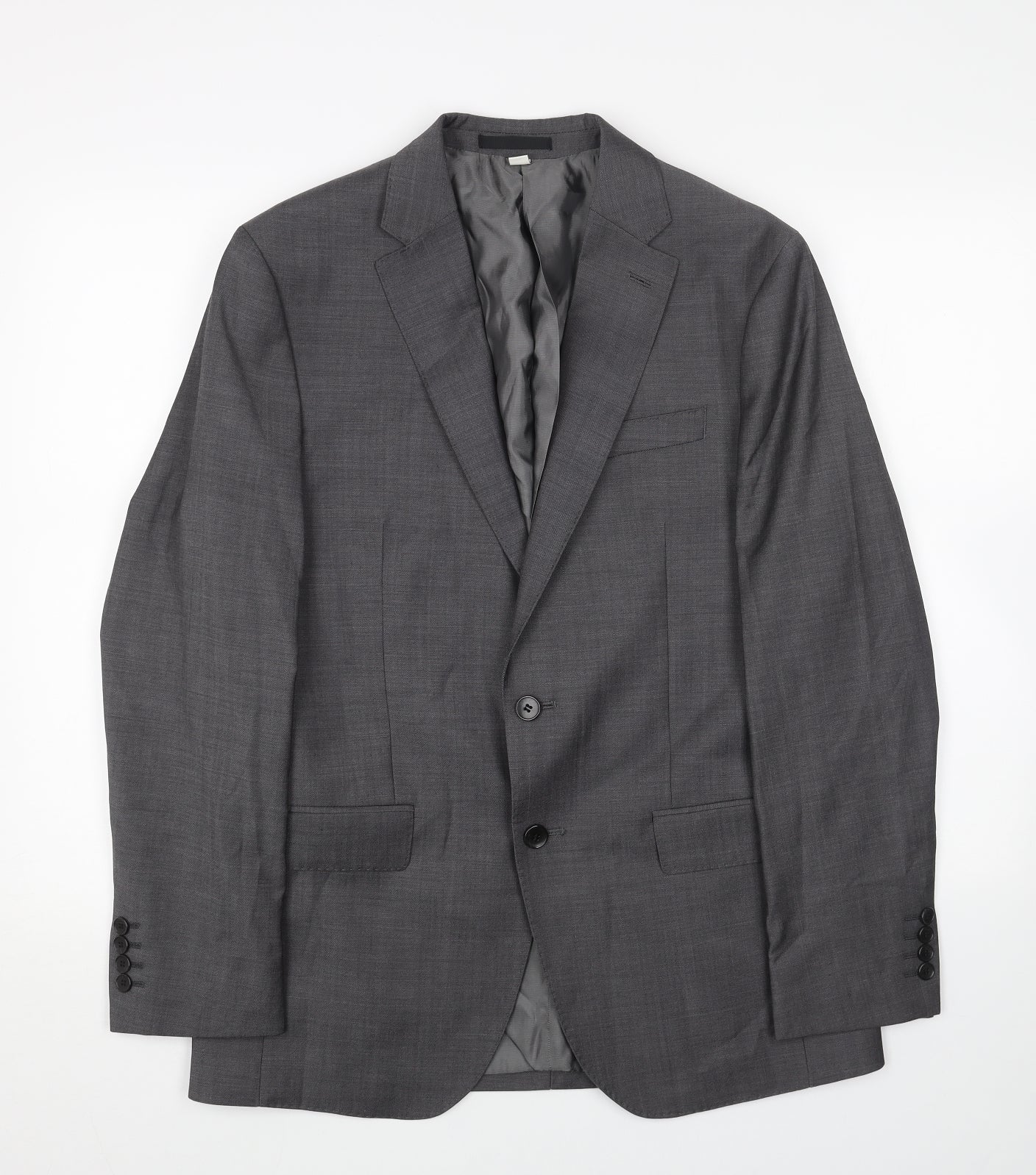 Marks and Spencer Mens Grey Viscose Jacket Blazer Size 38 Regular