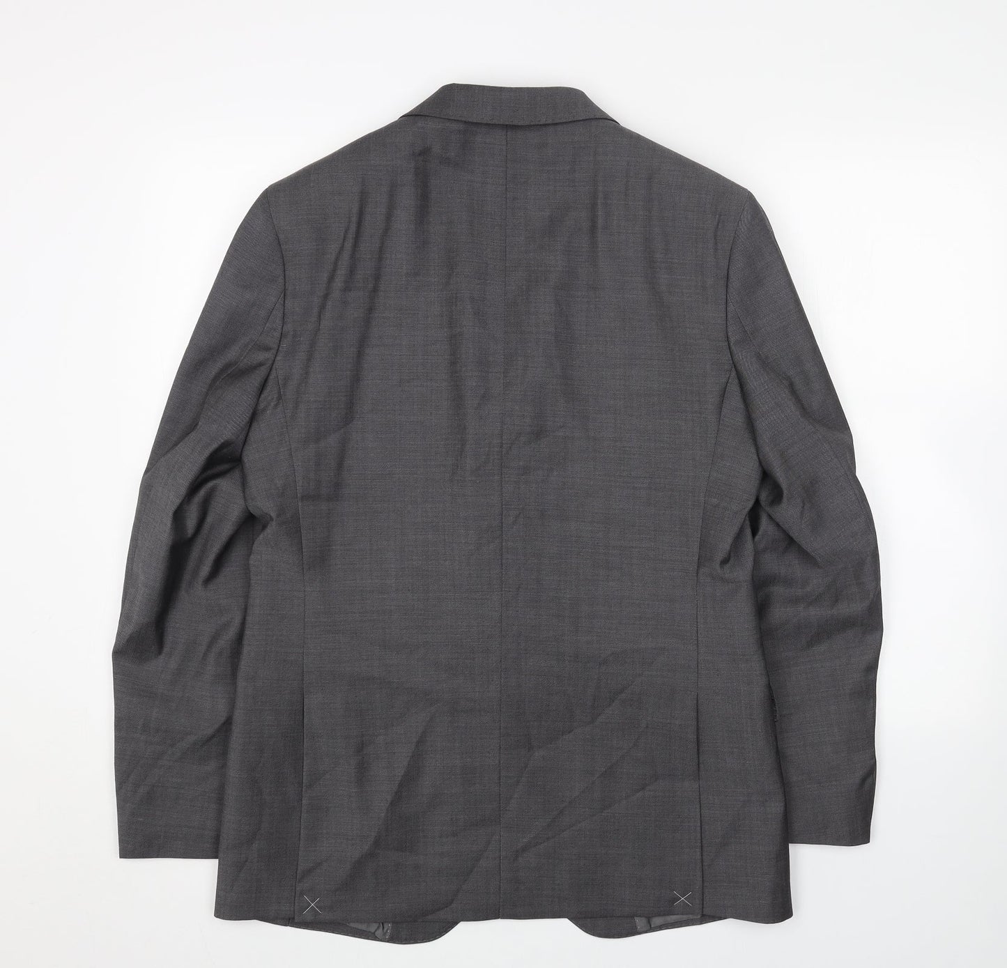 Marks and Spencer Mens Grey Viscose Jacket Blazer Size 38 Regular