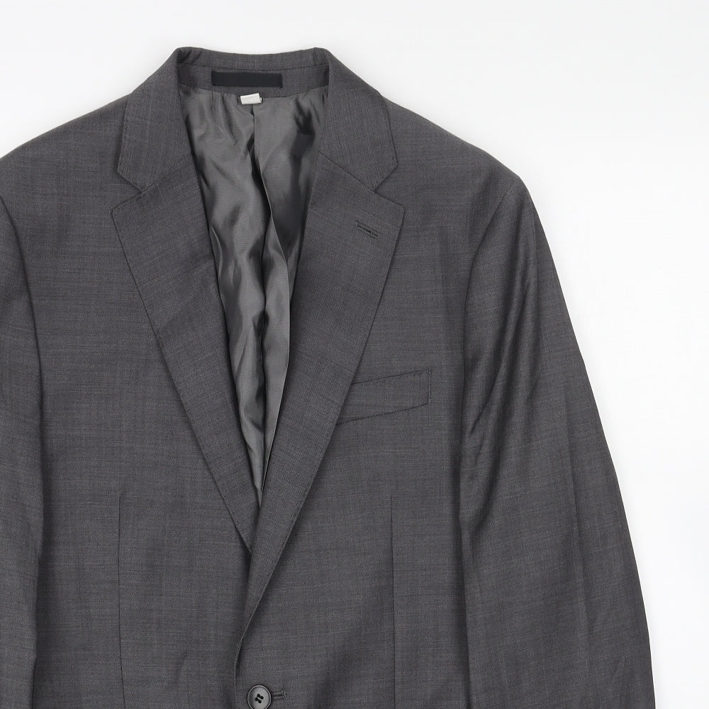 Marks and Spencer Mens Grey Viscose Jacket Blazer Size 38 Regular