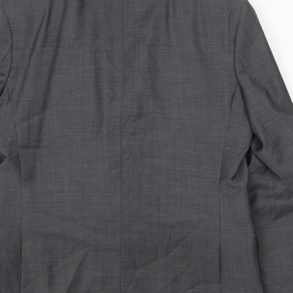 Marks and Spencer Mens Grey Viscose Jacket Blazer Size 38 Regular