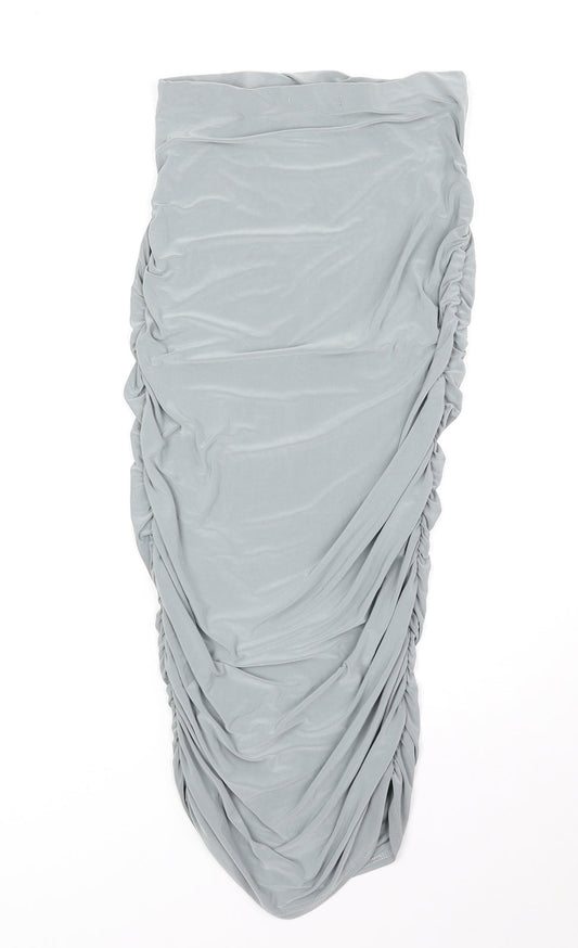 Nikka Womens Grey Polyester Bandage Skirt Size 10