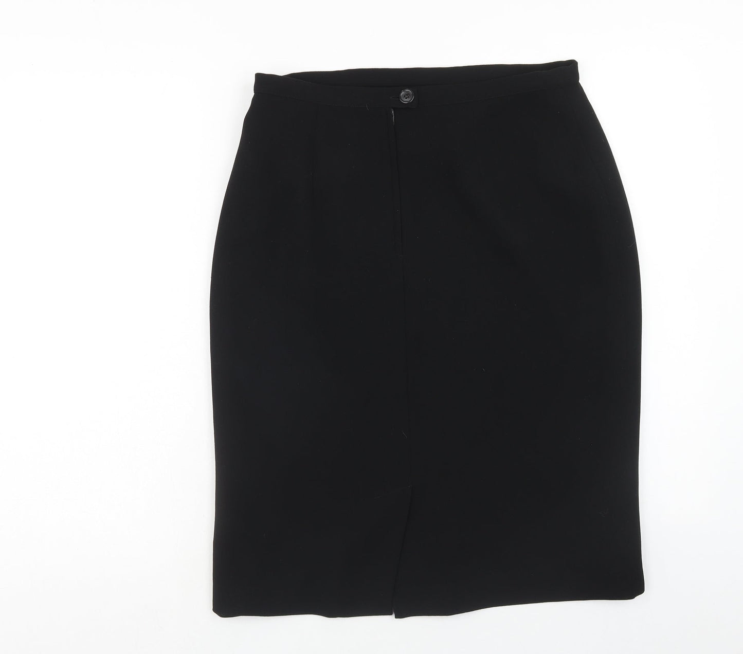Marella Womens Black Polyester Straight & Pencil Skirt Size 14 Zip