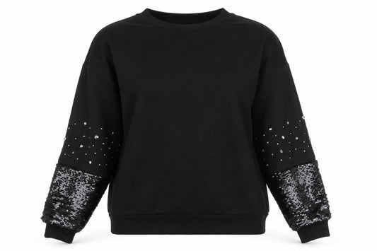 Primark Womens Black Cotton Pullover Sweatshirt Size XS Pullover